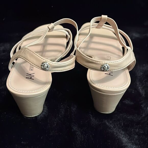 Anne Klein Women's Nude Wedge Sandals - Picture 3 of 10